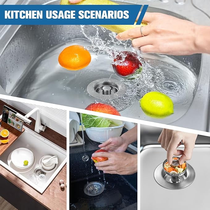 BN-LINK 3-in-1 Stainless Steel Pop Up Sink Strainer & Stopper photo 7