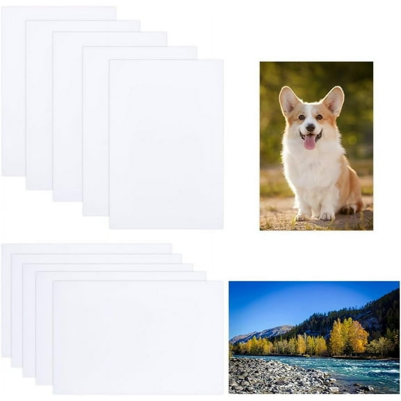 10Pcs Sublimation Metal Photo Blanks 0.5mm Thick Aluminum Picture Sign Plate White Heat Transfer Aluminums Blank DIY Printing Wall Room Decor Poster Frame Craft Personalized Gift