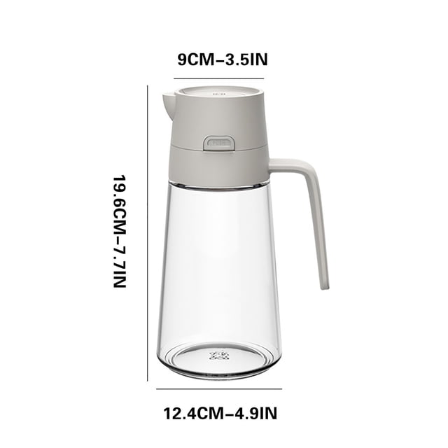 Glass Oil Pot With Automatic Opening And Closing For Household Use Large Capacity Oil Pot For Kitchen Seasoning Bottle Oil Bottle