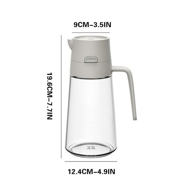 Aceitera de vidrio con apertura y cierre automáticos para uso doméstico Aceitera de gran capacidad para cocina Botella para condimentos Botella de aceite una olla