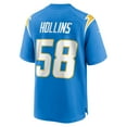 thumbnail image 3 of Men's Nike Justin Hollins  Powder Blue Los Angeles Chargers  Game Jersey, 3 of 6