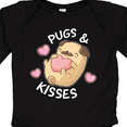 thumbnail image 4 of Inktastic Valentines Day Pugs and Kisses with Pink Hearts Boys or Girls Long Sleeve Baby Bodysuit, 4 of 5