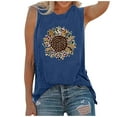 thumbnail image 1 of Fridja Women Letters Printing Sleeveless O-Neck Vest Tank Shirt Tunic Blouse Tops, 1 of 4