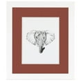 thumbnail image 2 of ArtToFrames 12x24" Matted Picture Frame with 8x20" Single Mat Photo Opening Framed in 1.25" Satin White Frame and 2" Cognac Mat (FWM-3966-12x24), 2 of 8