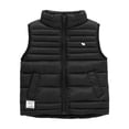 thumbnail image 2 of Cethrio Boys Puffer Vests Size 7-8 Years, Sleeveless Lightweight Warm Quilted Winter Outerwear with Zipper Black, 2 of 7