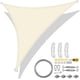 thumbnail image 3 of Toldo de vela de sombra triangular de 5/3,6/3/2 m, impermeable, con protección contra rayos UV del 98 %, con cuerda gratis para jardín, patio, pérgola, cenador, 3 of 5