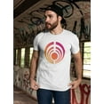thumbnail image 2 of Circle in sunset colors Men White T-Shirt, Male XX-Large, 2 of 4