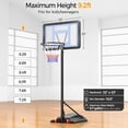 thumbnail image 2 of LLLLZASD  Kids Basketball Hoop Outdoor Portable Basketball Goal Court for Youth & Adults 7.2-9.2ft Height Adjustable, 32inch Backboard, 2 of 8