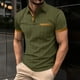 thumbnail image 1 of pstuiky camisetas para hombre, Camisa informal de verano para hombre con bolsillo en el pecho, cuello con botones y manga corta a juego. ropa de hombre xxl, 1 of 7