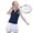 Navy, variant on Girls Sleeveless Polo Shirt, Kids V-Neck Collared Athletic Top, Breathable Solid Color Casual Tee for Tennis Sports Outdoor Daily Wear(,5-6 Years)