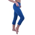 thumbnail image 2 of Vivian's Fashions Yoga Pants - Capri, Misses Size (Teal, 1X), 2 of 3