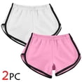 thumbnail image 2 of FAIWAD Women's Plus Size Shorts Gym Yoga Shorts Summer Elastic Waisted Running Active Dance Shorts, Pack of 2, 2 of 7