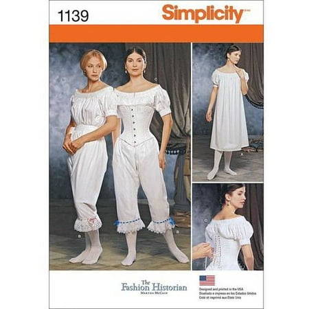 Simplicity Misses' Size 6-12 Civil War Undergarments Pattern, 1 Each