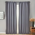 thumbnail image 7 of Solid Color French Door Window Curtains Rod Pocket Thermal Insulated Noise Reducing Polyester, 7 of 7