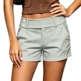 thumbnail image 2 of CQONEPT Women Stretchy Jean Shorts High Waisted Denim Shorts for Women Chino Cargo Shorts Summer Jorts Gray XS, 2 of 7