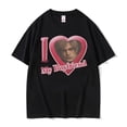 thumbnail image 2 of Camiseta con estampado de I Love My Boyfriend para hombre y mujer, camisa con estampado de León S Kennedy, Harajuku, moderna, 100% de algodón, de gran tamaño, 2 of 5
