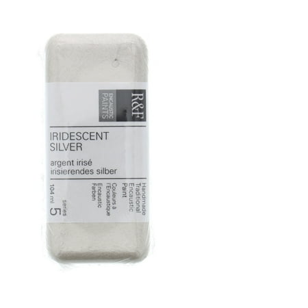 UPC: 0836943001817 | R&F Handmade Paints Encaustic Paint Cake  104ml  Iridescent Silver