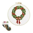 thumbnail image 1 of Kit de bordado navideño para practicar puntadas. Kits de puntadas en cruz. Kit de bordado navideño DIY para principiantes adultos., 1 of 4