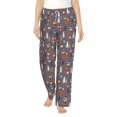 thumbnail image 2 of Picia Snowflake Fox Womens Soft Woven Cotton Elastic Waistband Sleep Pajama Pant Lounge Sleep Pant With Pockets And Drawstring-XX-Large, 2 of 9