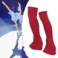 thumbnail image 4 of Calentadores de piernas de para patinaje, calcetines largos y suaves de tejido térmico, calcetines sin pies para patinaje, ideales para deportes rojo, 4 of 7