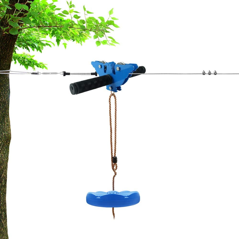 X XBEN Zip line Kits for Backyard 98FT, Zip Lines for Kid and Adult