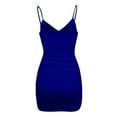 thumbnail image 4 of Vestido midi ajustado sexy para mujer: con aberturas, fruncido, poliéster-spandex, para discoteca/boda, tallas XS-L, 4 of 5