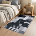 thumbnail image 3 of MICGEEK 3x5 Washable Area Rugs for Living Room, Modern Geometric Printed Rug, Vacuum-Friendly, Non Slip Indoor Rug for Bedroom Dining Room Home Decor Carpet, Black/Gray, 3 of 12