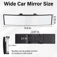 thumbnail image 3 of Universal 11.4" Wide Angle Car Rearview Mirror, Clip-On Panoramic Rear View Mirror, Eliminate Blind Spots, HD Clear Surface, Fits Cars SUVs Trucks Vans, 3 of 5