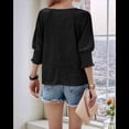 thumbnail image 2 of Blusa Informal con Cuello Redondo y Ligera para Mujer, Color Negro, Talla XL, 2 of 7