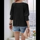 thumbnail image 2 of Blusa Informal con Cuello Redondo y Ligera para Mujer, Color Negro, Talla XL, 2 of 7