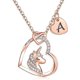thumbnail image 1 of Unicorns Gifts for Girls - 14K Gold/White Gold/Rose Gold Plated Colorful CZ Heart Pendant Unicorn Necklaces for Girls Jewelry Initial Unicorn Necklace, 1 of 4