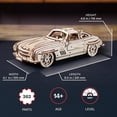 thumbnail image 2 of UGEARS Winged Sports Coupe Model Car Kit - 3D Wooden Puzzle Car âModel Kit for Adults to Build - DIY Wooden Car Model Kit with Authentic Gull-Wing Design Car Model, 2 of 9