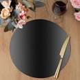 thumbnail image 3 of Black Grey Ombre Round 13 Inch Placemats Set of 6, Gradient Contemporary Abstract Art HeatResistant Non Slip Place Mats for Dining Table, Wipeable Braided Kitchen Table Mats for Housewarming, 3 of 9