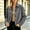 #8Gray, variant on Byworldtasic Women's Faux Suede Cropped Jacket Button Down Collared Shacket Transitional Oversized Outerwear Pocket