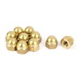 thumbnail image 1 of Unique Bargains M8 Thread Dia Dome Head Brass Cap Acorn Hex Nuts 10pcs, 1 of 1