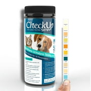CheckUp 10 Parameters Urine Testing Strips for Cats and Dogs x 50 - Detects Urobilinogen, Glucose, Bilirubin, Ketone, Specific Gravity, Blood, pH, Protein, Nitrite, Leukocytes