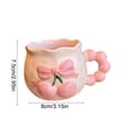 thumbnail image 2 of Tauxra 10oz Ceramic Coffee Mug With Spoon For Home Office Yellow Pink, 2 of 6