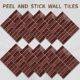 thumbnail image 3 of DEWOO Peel and Stick Backsplash - 10 Sheets of 12"×12" - 3D Adhesive Peel and Stick Tile Backsplash for Kitchen, Bathroom, Wall Tile, Red, 3 of 13