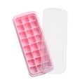 thumbnail image 2 of Panxico Ice Cube Tray, Easy-Release 24-Ice Cube Trays Silicone Molds with Lid, Ice Trays for Freezer, Stackable Ice Trays with Covers Suitable,Pink,Clearance, 2 of 9