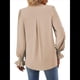 thumbnail image 4 of Blusas de Larga para Mujer 2025, Elegantes, Informales, con Cuello en V, Tipo Túnica, Blusa Holgada de para el Trabajo. Caqui XXL, 4 of 6
