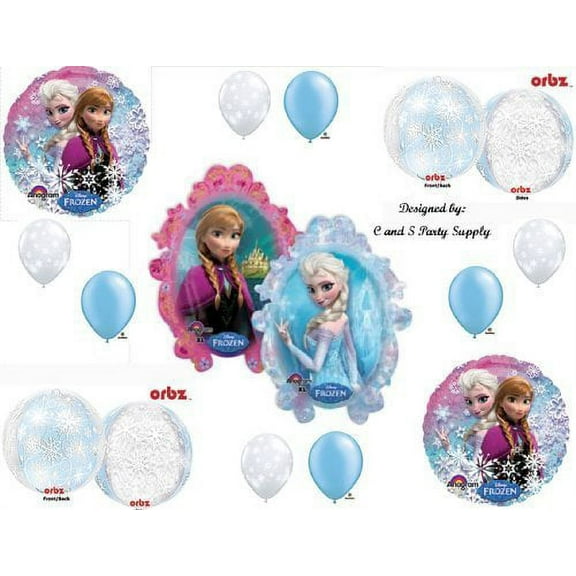 NEW Orbz Frozen Disney Movie BIRTHDAY PARTY Balloons Decorations Supplies by Anagram