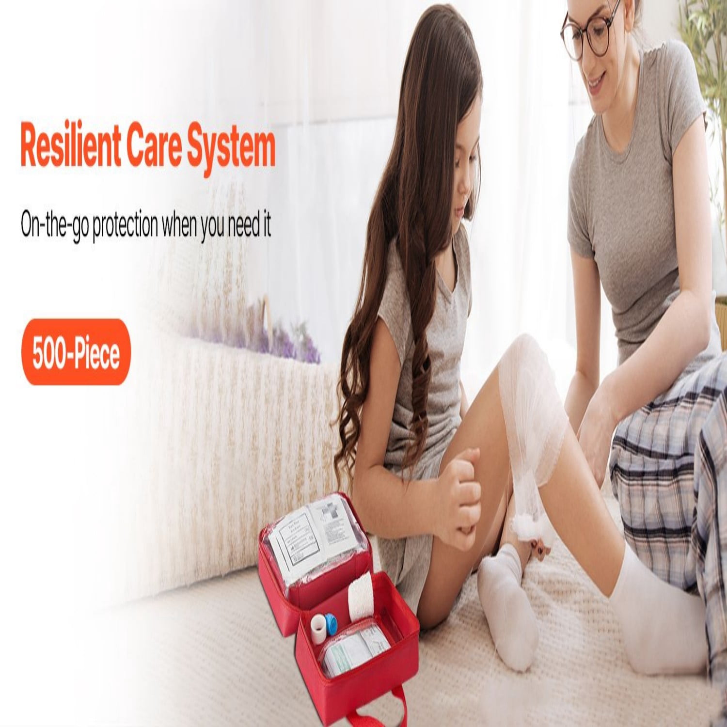 First Aid Kit 500 Pieces Large Survival Bag Emergency Medical Supplies  Car