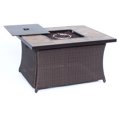 thumbnail image 3 of Hanover San Marino 4-Piece Woven Fire Pit Set with Faux-Stone Tile Top, 3 of 10
