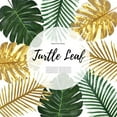 thumbnail image 2 of 5Pcs Artificial Plants, Jungle Theme Wedding Birthday Party Decorations, Home Decor, Gold Color Tortoise Leaf, 21x17cm, 2 of 2