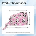 thumbnail image 4 of Yiaed Funny Panda Draws A Heart Print Turban Hat for Women Men Comfortable Adjustable Cleaning Working Cap with Sweatband, 4 of 4