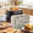 thumbnail image 3 of Toaster Cover 4 Slice, Spring Flowers Dustproof Bakeware Oven Protector with Top Hook, Wild Floral Herb Botanical Waterproof Small Kitchen Appliance Toasters Dust Cover, 12"x11"x8", 3 of 9