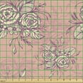 thumbnail image 2 of Ambesonne Floral Fabric by the Yard Upholstery, Garden Rose Flower Bouquet, 5 Yards, Mauve Taupe and Eggshell, 2 of 5