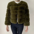 thumbnail image 3 of Abrigo de piel sintética para mujer, mullida Chaqueta corta de alta calidad, Tops peludos a la moda, otoño e invierno, 2024, 3 of 5
