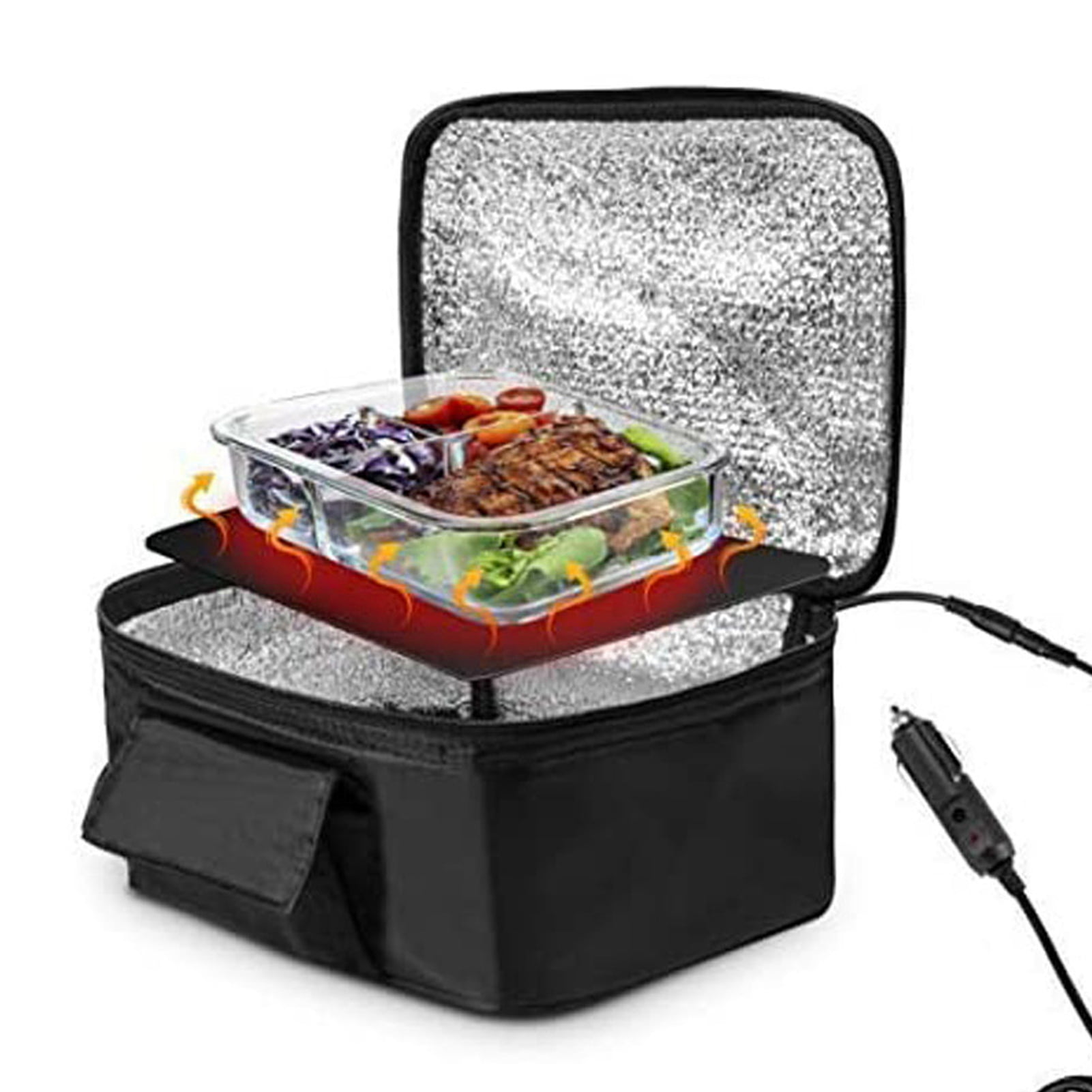 1pc Portable Car Lunch Box, 12v Car Food Heater, Portable Personal Mini Electric  Heated Lunch Box, Ideal For Travel/camping/picnic/family Gathering
