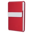 thumbnail image 2 of Estuche de moda para cigarrillos y puros, soporte para encendedor de tabaco, caja de almacenamiento de cuero sintético, color rojo, 2 of 10